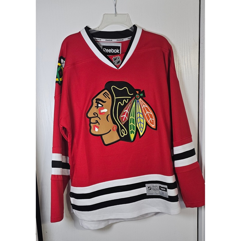Reebok Chicago Blackhawks NHL Premier Jersey Mens Medium Red Home Hockey Logo